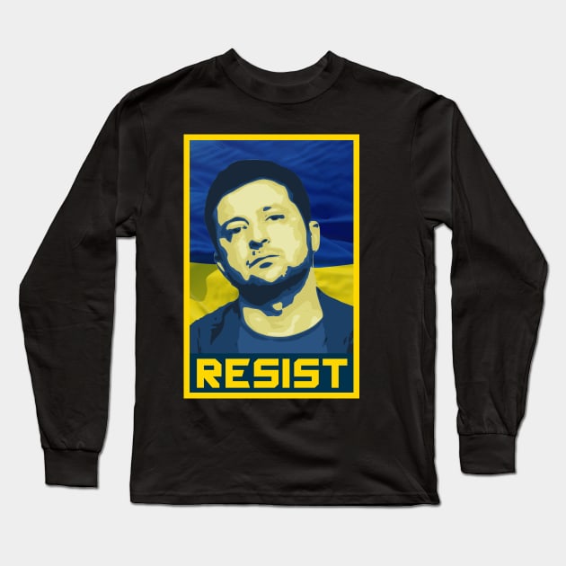 Zelensky Resist Long Sleeve T-Shirt by Nerd_art